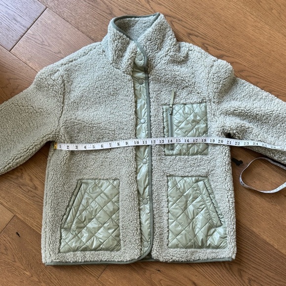 Avec Les Filles - Faux Fur Teddy Fleece Jacket - Light Sage - Size M - Like New - Picture 6 of 6